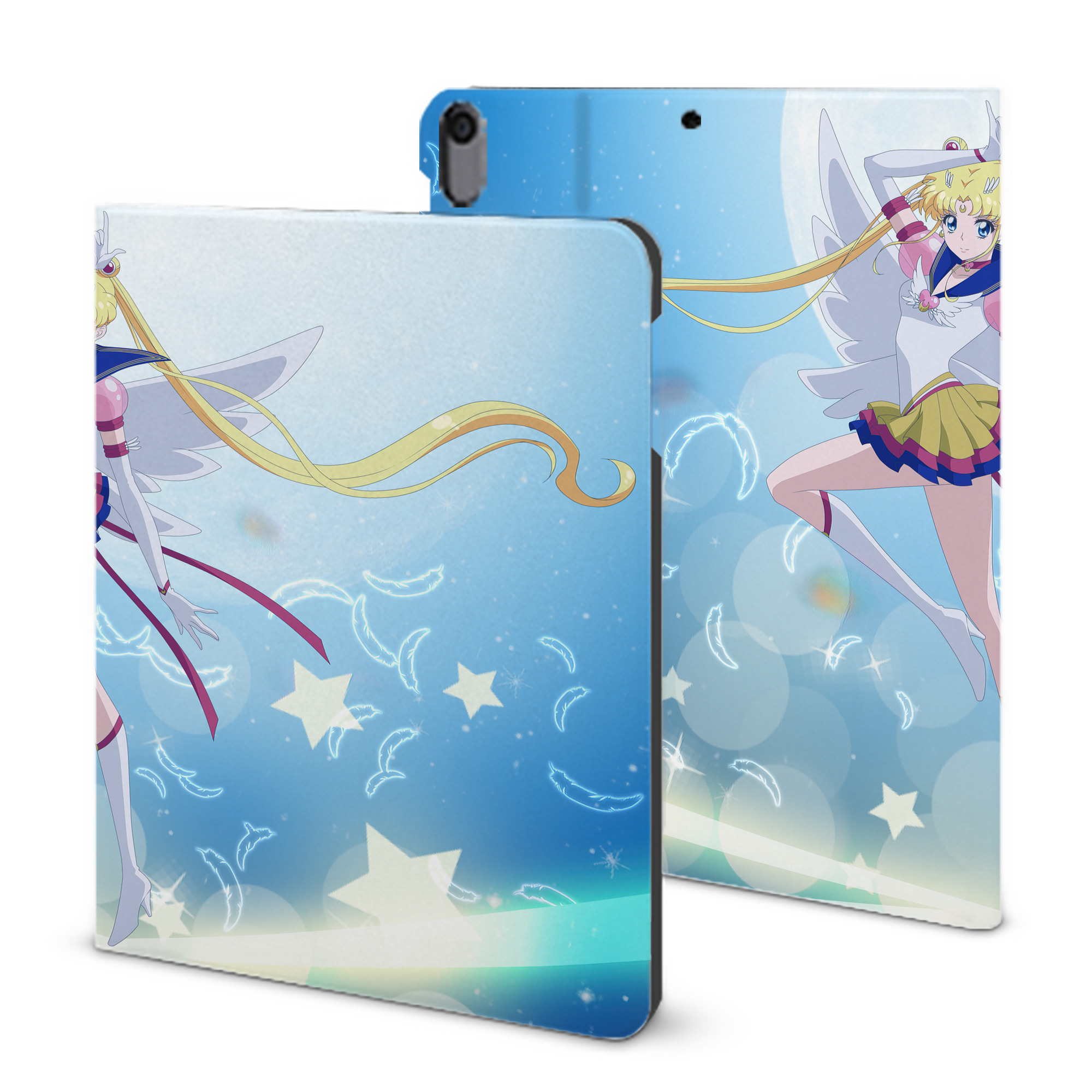（画像用） 美少女戦士セーラームーン Sailor Moon IPad ケース ブック型 PUレザー TPU 耐衝撃 軽量 薄型 ペン収納なし 全面保護 IPad 各モデル対応